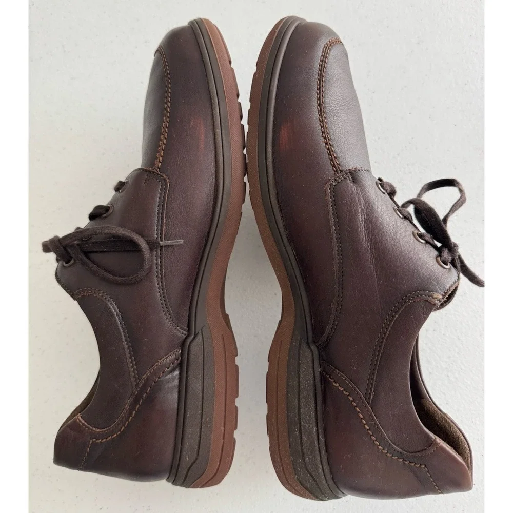 Mephisto Douk Hydroprotect Moc Toe Derby Brown Leather Men's‎ Shoe Size 12 M US